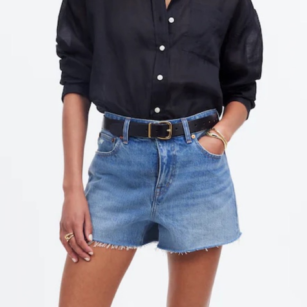 Madewell‎ Relaxed Denim Jean Shorts Raw-Hem Size 32